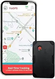 YoGPS Mini Personal GPS Tracker for Vehicles, Loved Ones, Equipment, Small Size GPS Tracker with SOS Button, Real-Time Tracker Device, Long Battery Life (Rechargeable), No Installation, SIM Included