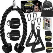 Tricep Rope Cable Machine Attachment, 35" Triceps Pull down Rope LAT Pulldown At