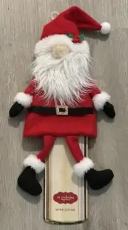 St. Nicholas Square Santa Gnome Wine Bottle Covers Holiday New