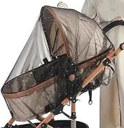 Breathable Mesh Stroller, Fine Mesh Stroller - Reusable Cradle Honeycomb Mesh Protection Breathable Design for Outdoor Park