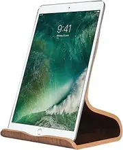 SAMDI Wood Tablet Stand, Wooden iPad Holder: Desktop Stand Holder Dock for new iPad 2017 Pro 9.7, 10.5, Air mini 2 3 4, Kindle, Nexus, Accessories, Tab, E-reader, other Tablets(4-13 inch)-Black Walnut