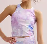Tek Gear Longline Bra Tank Built in Shelf Bra Girl's Size 18 / 20 Pink Purple