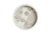 Rayell Botanica Round Food Kitchen Serving Dining Display Tray Pink 40x40x6cm