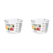 2PK Wiltshire Kitchen Glass Australian Metric Baking Measuring Jug 1000ml/4 Cups