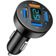 Fast Charge QC3.0 4 USB Ports Car Charger Power Adapter Cigarette Lighter Socket (for: Audi)