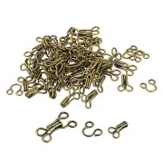 60pcs 17.5mm Sewing Hooks and Eyes Closure for Bra Trousers Skirt Dress, Bronze
