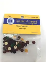 Buttons Galore Tiny Button Embellishments country colors NIP scrapbook craft sew