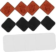 KOCKSHION 12pcs Sewing Tags Handmade Leather Labels for Clothing Stylish Sew Tags for DIY Crafts for Crochet Bags and Purses