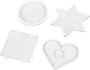 PHENOFICE 4 Pcs Pindou Template Kit for Boys and Beads Melty Beads Peg Board for DIY Educational Tool