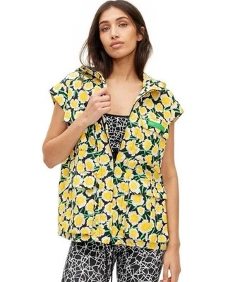Diane Von Furstenberg Women's Full Zipper Packable Hooded Vest Adjustable Hem 1X