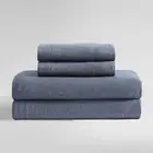 - King Sheet Set, Cotton Melange Jersey Bedding Set with Deep Pockets, Super