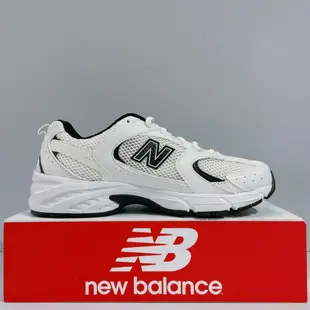 New Balance NB 530 男女款 白黑色 透氣 輕量 緩震 D楦 休閒 老爹鞋 慢跑鞋 MR530EWB