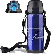 1 x Stainless Steel Flask - Thermos Flask with Double Stainless Steel Liner / Sports Vacuum Flask 800ml for Outdoor activities/ Camping / Home Use / Office / Picnic / Traveling