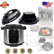 Versatile 9-in-1 6.5 QT Pressure Cooker & Air Fryer with Digital Touch Display