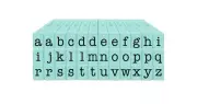 Alphabet - Attachable - Letter Medium 36 Pc. American Typewriter Lowercase Pegz