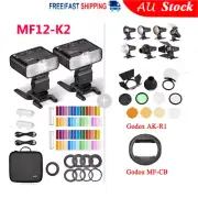 Godox MF12-K2 Macro Flash Speedlite + MF-CB Adapter + AK-R1 Accessories Kit