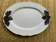 Acorn & Leaves Large Platter NEW J C Penny’s Home Collection 16x12” NEW