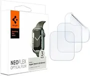 [Spigen] Neo Flex Film Screen Protector Designed for Apple Watch Series 9/8/7/SE2/6/SE/5/4 (41mm/40mm) Clear Film [3-Pack] - Clear
