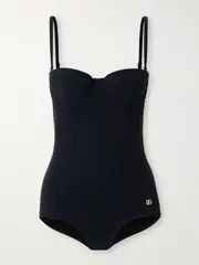 [Dolce & Gabbana] Dolce & Gabbana - Cutout Underwired Swimsuit - Black - 4 4 Black
