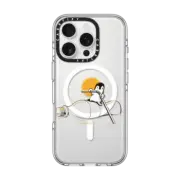 iPhone 16 Pro Clear Case MagSafe Compatible Stand Up Paddle Penguin