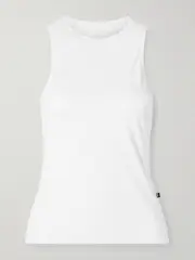 [ON] ON - Studio Stretch Recycled-jersey Tank - White - x small x small White