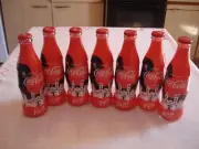 7 x MONTENEGRO Coca cola wraped glass bottle 2017 Old Town KOTOR 7 bottle