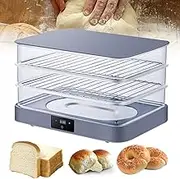 Electric Dough Fermentation Machine with Temperature Regulation, Double-Layer Household Fermentation Machine, Suitable for Food Fermentation, Food Heat Preservation, 24-Hour Timer