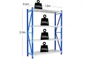 1 Bay Garage Storage Steel Rack Shelving 1.5m 800kg