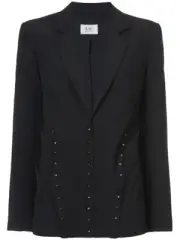 NWT ZAC Zac Posen Size 4 Black 'Louisa' Stud Embellished Jacket $650