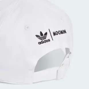 【adidas 愛迪達】帽子 童帽 運動帽 棒球帽 遮陽帽 三葉草 MOOMIN CAP 白 IB9256