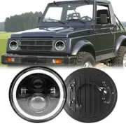 2pcs 7" inch LED Headlight DRL Angel Eye Hi/Lo Beam Fit 1966-1978 Suzuki SAMURAI