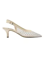 [Alan Pinkus] Sapphire Heeled Shoes in Ivory