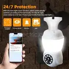 1080P HD 355° View E27 Bulb Camera WiFi Remote View Home Security Cam 10X Zoom