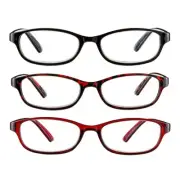 3-pack Women's Rectangular Reading Glasses Ts-2012, +1.75