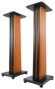 (2) Rockville SS36C Classic Wood Grain 36" Speaker Stands Fits Kanto Living YUP6