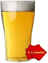 Set of 6 Unbreakable Polycarbonate Plastic Pint Glasses. Capacity (1 pint / 568ml / 20oz). Ideal for bbq's, camping, glamping, boats and general use around the home inside or out. Includes 1 x AIOS coaster. Dishwasher safe.