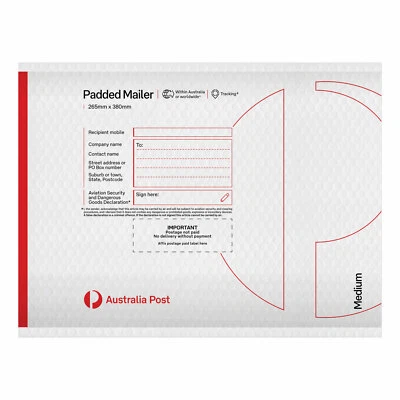 20 Padded Mailer – Medium - PM4 – 265mm x 380mm