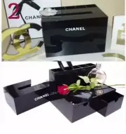 Luxury Storage With Tissue Box And Compartments Brush Holder (SLIGHTLY DAMAGE)