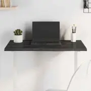 Table Top Dark Grey 80x40x2 cm Treated Solid Wood Oak
