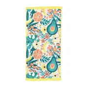 Lazy Dayz Yellow Color Rectangualar Towel With Tassle