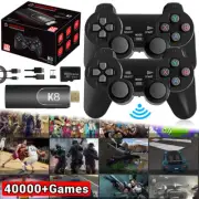 HDMI 4K TV Game Stick Console Built in 64GB 40000+Retro Games+2 Wireless Gamepad