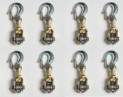 8xWire Rope Pulley Block 3Ton Swivel Eye Hoist Hook Snatch Block Sheive Anodized