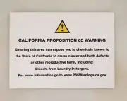 California Proposition 65 Warning Sign