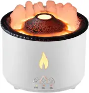 300Ml Ultrasonic Volcano Flame Humidifier Original Flame Diffuser Volcano Lamp A