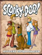 Scooby Doo Gang Retro Metal Tin Sign Cartoon TV Home Kids Room Wall Decor #1856