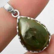 Natural Chrome Chalcedony 925 Sterling Silver Pendant Jewelry P-1624