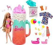 Barbie Pop Reveal Doll & Accessories, Rise & Surprise Fruit Series Gift Set with Scented Doll, Squishy Scented Pet, Color Change, Moldable Sand & More, 15+ Surprises