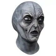 Evil Invader Alien Mask Area 51 Adult Latex Halloween Mask