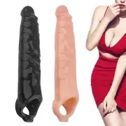 11" Huge Realistic Penis Extender Sleeve Extension Male-Girth-Enhancer-Enlarger