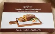 Holiday Home Wood And Ceramic Paddle Board Cutting Board Solid Acacia Wood
